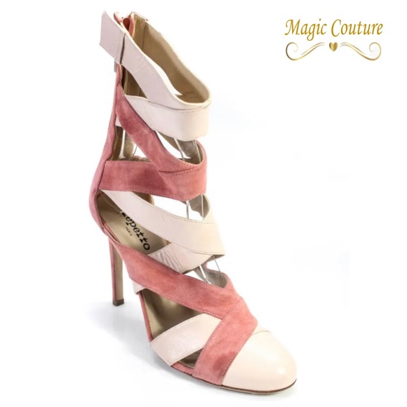 Repetto Shoes - Repetto Paris Pink Suede and Leather Heels💗🤍💗